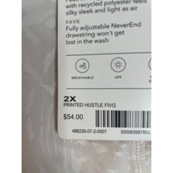 Athleta Womens Printed Hustle 3" Shorts 2X Featherweight Stretch Recycled - Picture 8 of 15